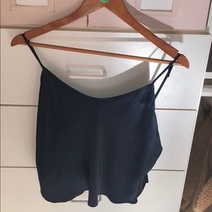 Calvin Klein navy satin shirt